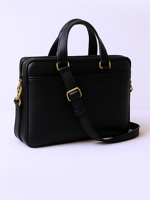 Classic Leather Briefcase noir-luxe-classic-leather-briefcase