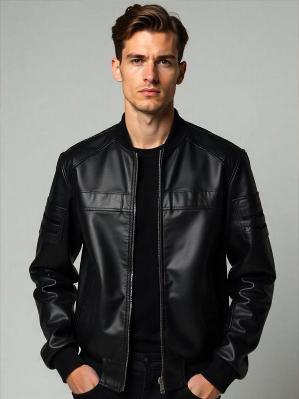 Suede Bomber Jacket noir-luxe-suede-bomber-jacket
